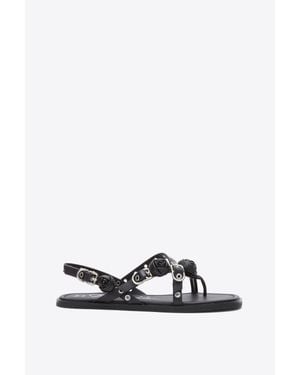 3.1 Phillip Lim Strappy Eyelet Sandal With Rosettes - White