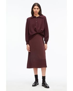 3.1 Phillip Lim Merino Tucked Polo Dress - Red