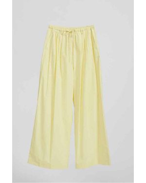 3.1 Phillip Lim Structured Cotton Pull On Straight Leg Pants - Yellow