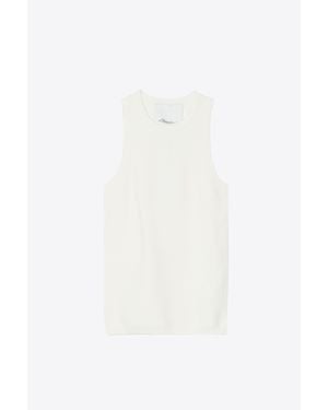 3.1 Phillip Lim Cotton Blend Crepe Tank - White