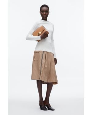 3.1 Phillip Lim Compact Rib Mockneck Top - Natural