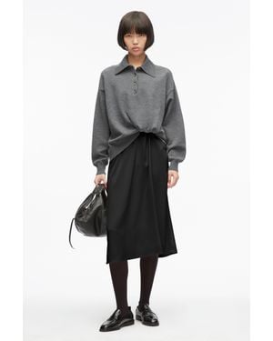 3.1 Phillip Lim Merino Tucked Polo Dress - Black