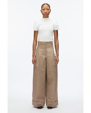 3.1 Phillip Lim Pleated Wide Leg Trouser - Natural