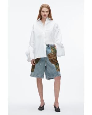 3.1 Phillip Lim Patchwork Camo Basketball Short - Multicolor