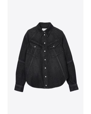 3.1 Phillip Lim Dyed Denim Utility Shirt - Black