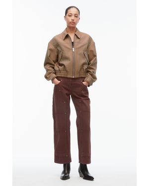 3.1 Phillip Lim Houndtooth Tweed Harrington Jacket - Multicolor