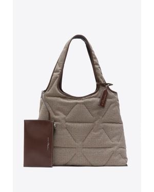 3.1 Phillip Lim Quilted Tweed Market Tote - Brown