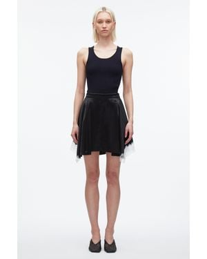 3.1 Phillip Lim Liquid Satin Mini Skirt - Black