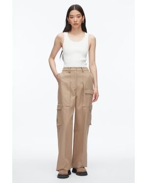 3.1 Phillip Lim Carpenter Cargo Pants With Plaid Cuffs - Natural