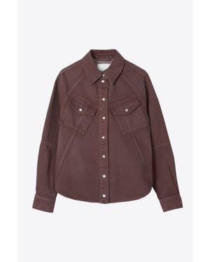 3.1 Phillip Lim Dyed Denim Utility Shirt - Brown