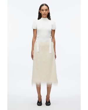 3.1 Phillip Lim Compact Rib Tulip Top - White