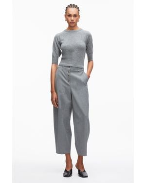 3.1 Phillip Lim Wool Cashmere 3/4 Sleeve Tee - Blue