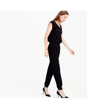 J.Crew Asymmetrical Zip Jumpsuit - Black