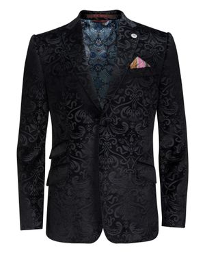 Ted Baker Velvet Pattern Jacket - Black