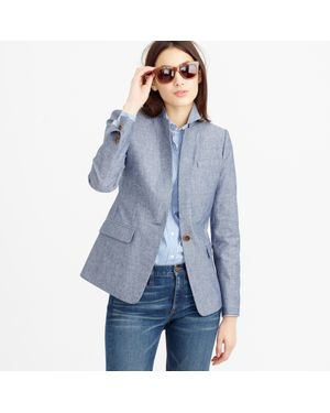 J.Crew Regent Blazer In Chambray - Blue