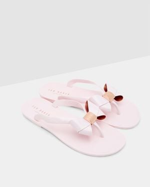 Ted Baker Bow Flip Flops - Pink