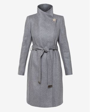 Ted Baker Lorili Long Wrap Coat - Grey