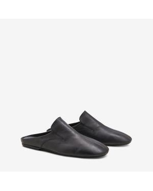 Dries Van Noten Leather Mule Trainers - Black