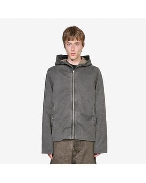 Rick Owens Gimp Zipfront Jacket Gravel Canvas, 100% Cotton - Grey