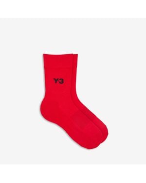 Y-3 Classic Crew Socks Scarlet, Cotton - Red