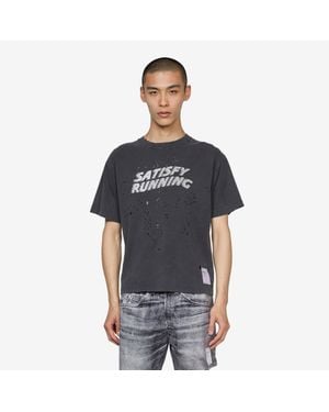 Satisfy Mothtech T-Shirt Aged Pochoir, 100% Cotton - Black