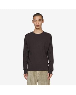 Our Legacy Bandaid Longsleeve Shirt Pure Graphite Cloudskin Jersey, Cotton - Black