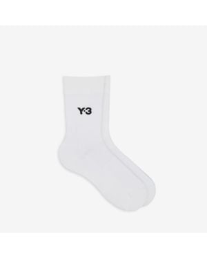 Y-3 Classic Crew Socks, Cotton - White