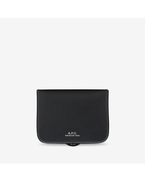 A.P.C. Josh Coin Purse, Leather - Black