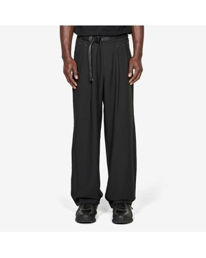 and wander Pe Melange Twill Wide Trousers, Polyester - Black