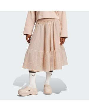 adidas Waistband Tulle Maxi Skirt - Natural