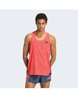 adidas Adizero Running Tank Top - Red