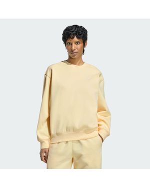 adidas Sudadera Essentials Crew Long Fleece Os - Amarillo