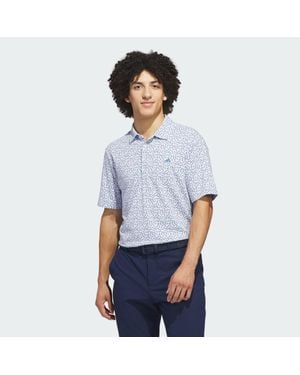adidas Ultimate365+ Soft Print Polo Shirt - White