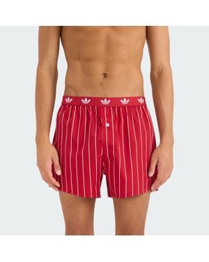 adidas Comfort Core Cotton Icon Woven Boxershorts, 2Er-Pack - Rot