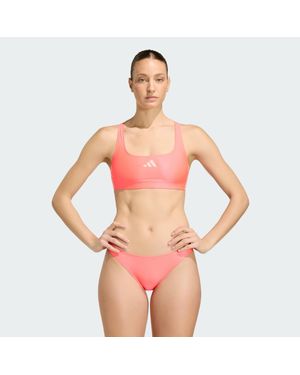 adidas 3-Streifen Bikini V-Förmiger Rückenausschnitt - Pink