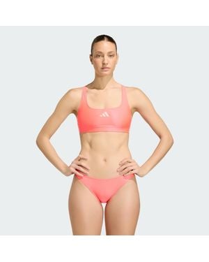 adidas 3-Stripes V-Back Bikini - Pink