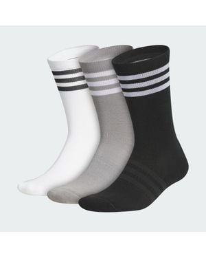 adidas 3 Pk Crew Socks - Black