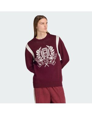 adidas Regular Knitted Jumper - Red