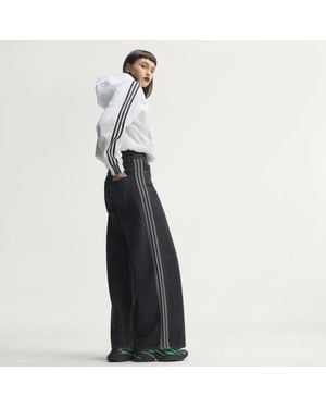 adidas High Rise Wide Leg Denim Pant - White