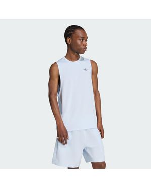 adidas Tech Trefoil Essentials Polyester Tank Top - Blue