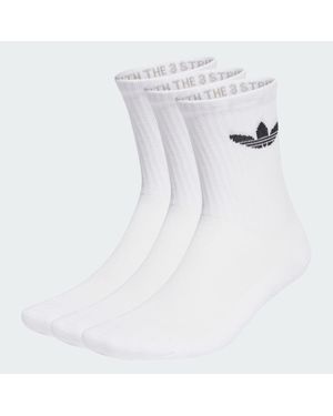 adidas Solid Crew 3 Pack Socken - Weiß