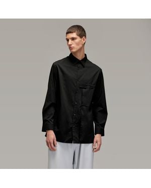 adidas Y-3 Pleated Pocket Shirt - Black