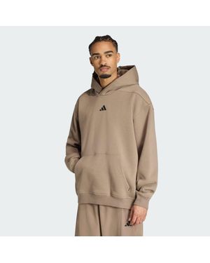 adidas Primelift Workout Oversize Hoodie - Brown