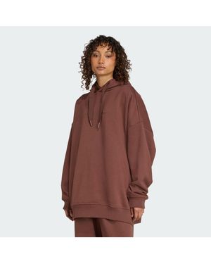 adidas Essentials Linear Hoodie Oversized - Brown