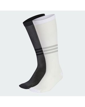 adidas Sheer High Crew Socks 2 Pairs - Black