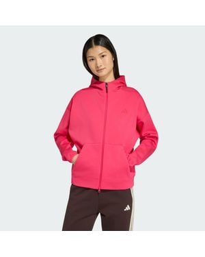 adidas Originals Sudadera Con Capucha Y Cierre De Cremallera Z.N.E - Rosa