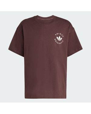 adidas Camiseta Curved Trefoil Logo Gfx - Morado
