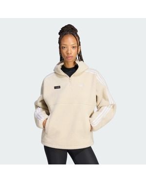 adidas Originals By Jennie Fleece Hoodie Jacket - Natural