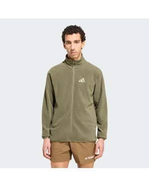 adidas Terrex Multi Essentials Full Zip Fleece Jacket - Green