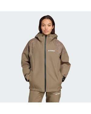 adidas Chaqueta Terrex Xperior Hybrid Primeknit Climaproof - Marrón